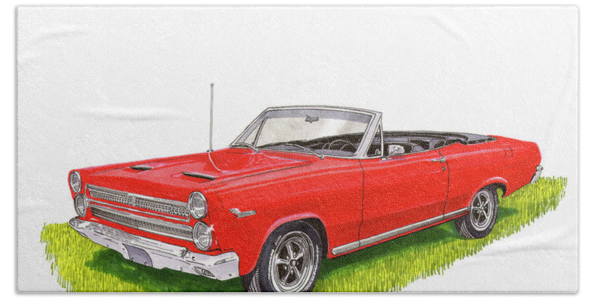 Mercury Vehicles Beach Sheet featuring the painting 1966 Mercury Cyclone Convertible G T by Jack Pumphrey