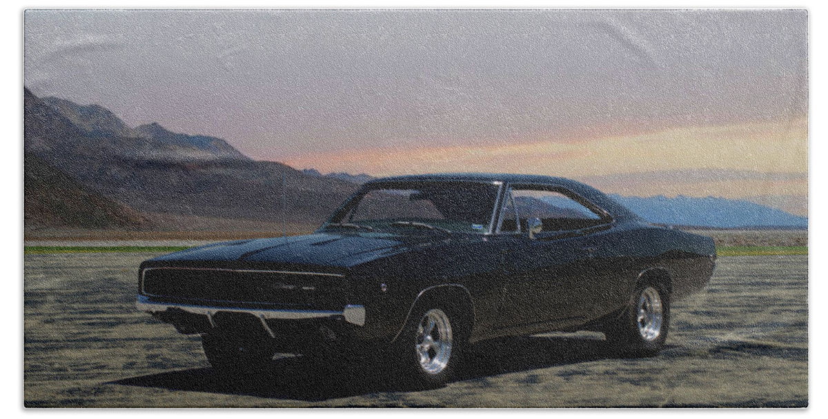 1968 Dodge Charger RT 440 Beach Towel by Tim McCullough - Fine Art America