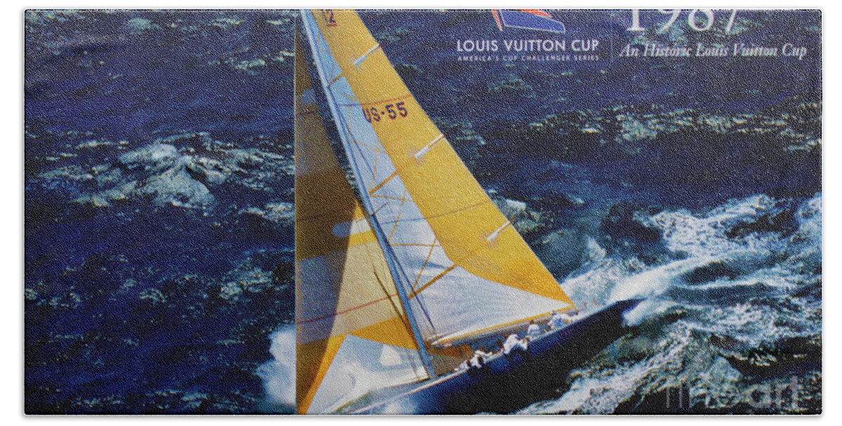 America Beach Towel featuring the photograph 1987 America's Cup History by Chuck Kuhn