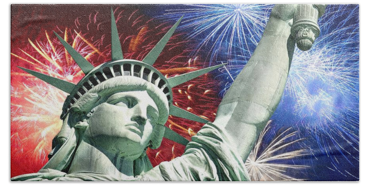 4th Of July Beach Towel featuring the photograph 4th Of July #2 by Jackie Russo
