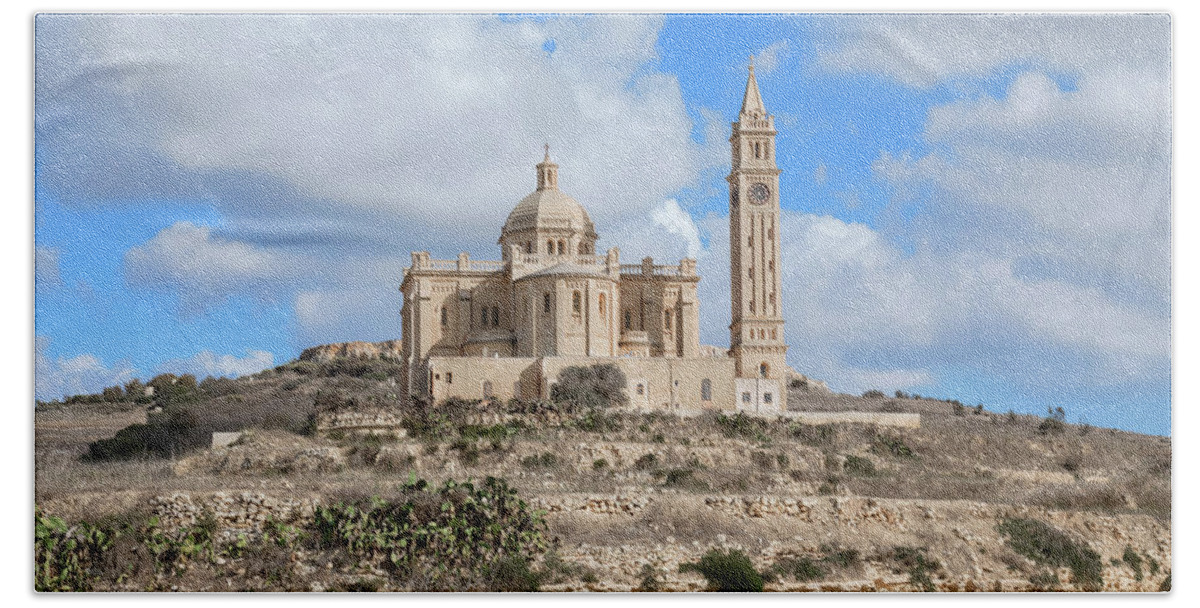 Basilica Ta Pinu Beach Towel featuring the photograph Basilica Ta Pinu - Gozo #2 by Joana Kruse