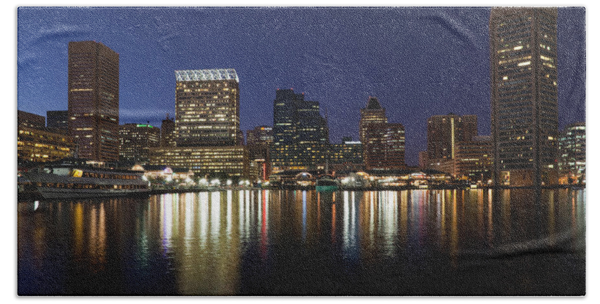 Photography Beach Towel featuring the photograph Buildings At The Waterfront, Inner #2 by Panoramic Images