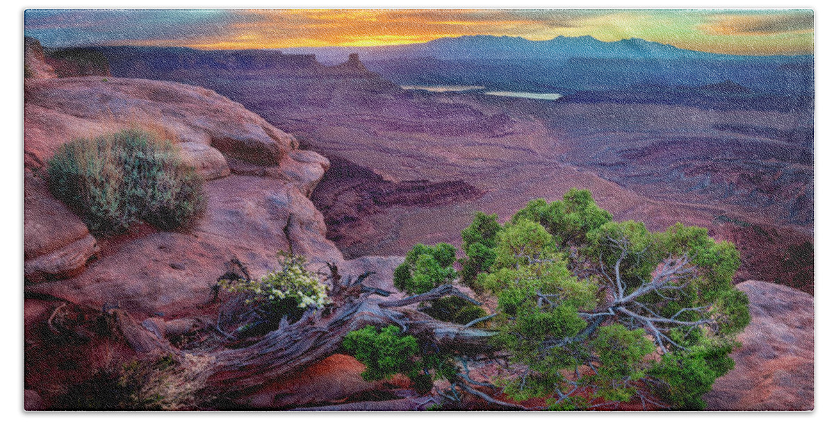 Sunrise Beach Towel featuring the photograph Canyonlands Sunrise #2 by Michael Ash