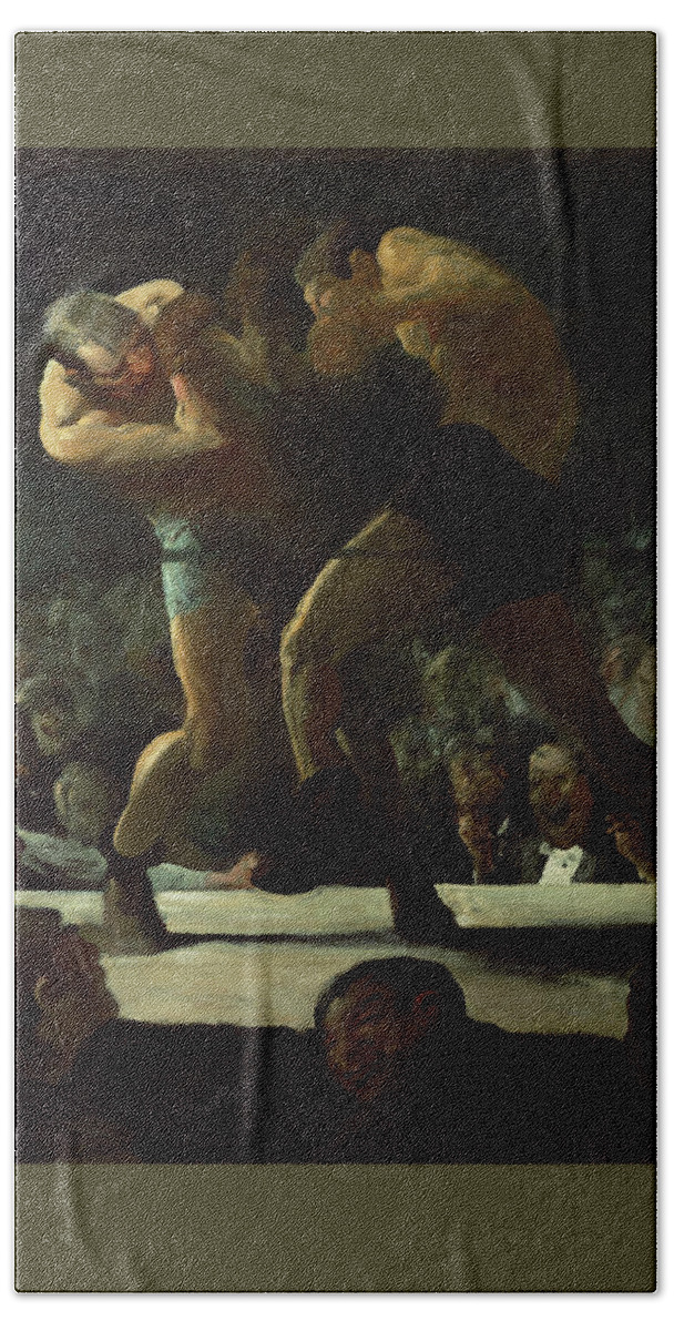 George Bellows Beach Towel featuring the painting Club Night #2 by George Bellows