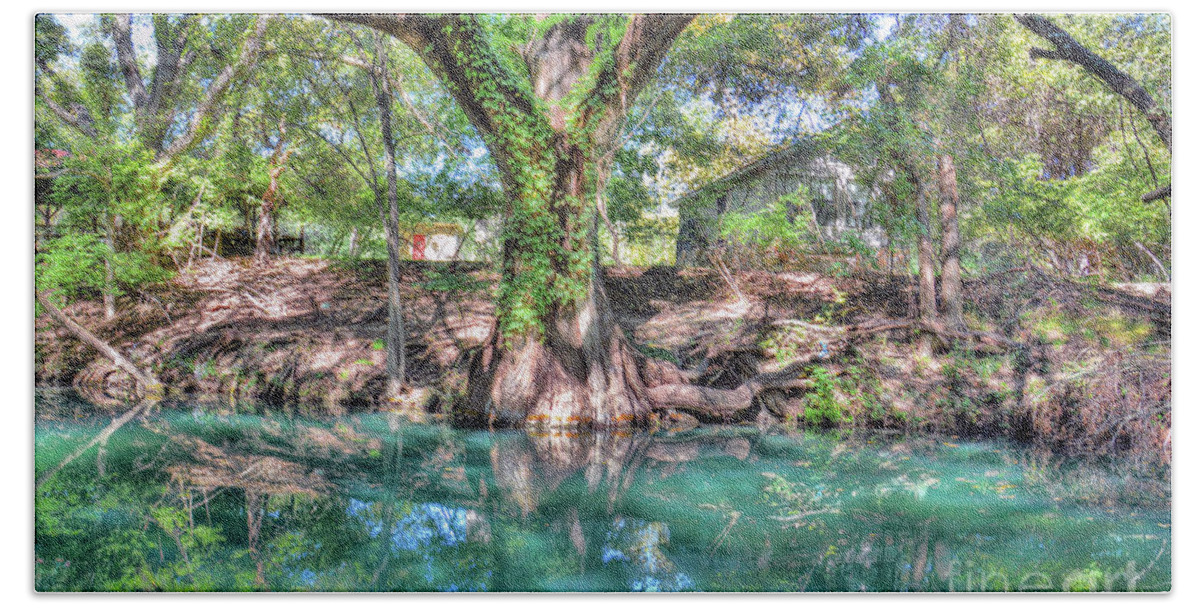 Wimberley Beach Sheet featuring the photograph Cypress Creek #1 by Savannah Gibbs