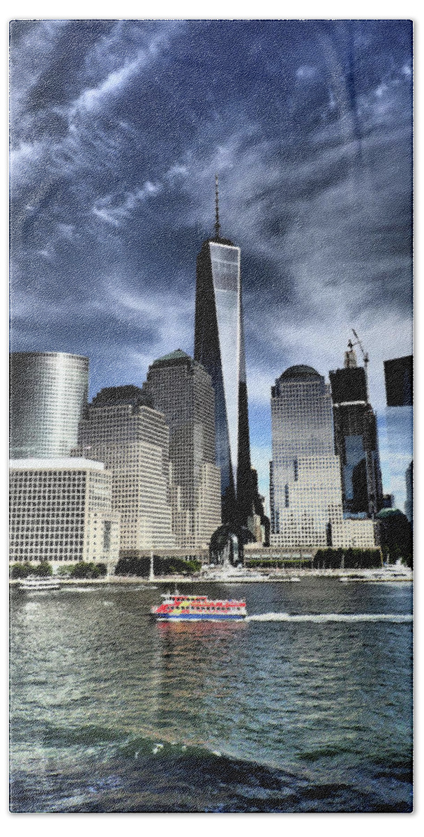 Dramatic Beach Towel featuring the photograph Dramatic New York City #2 by Susan Jensen