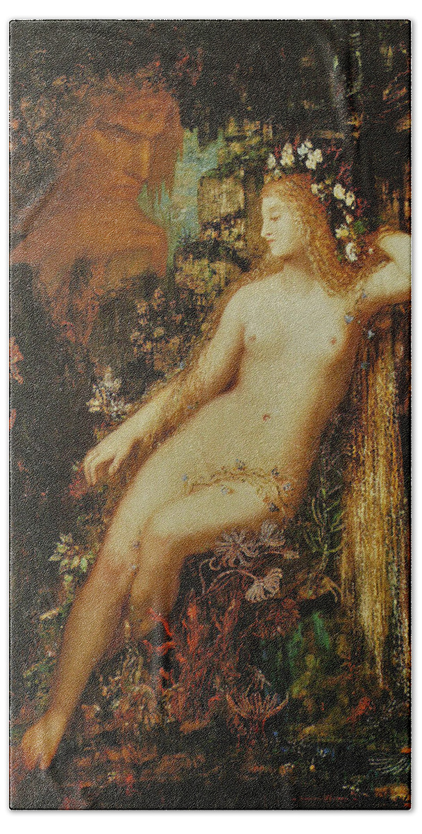 Gustave Moreau Beach Towel featuring the painting Galatea #4 by Gustave Moreau