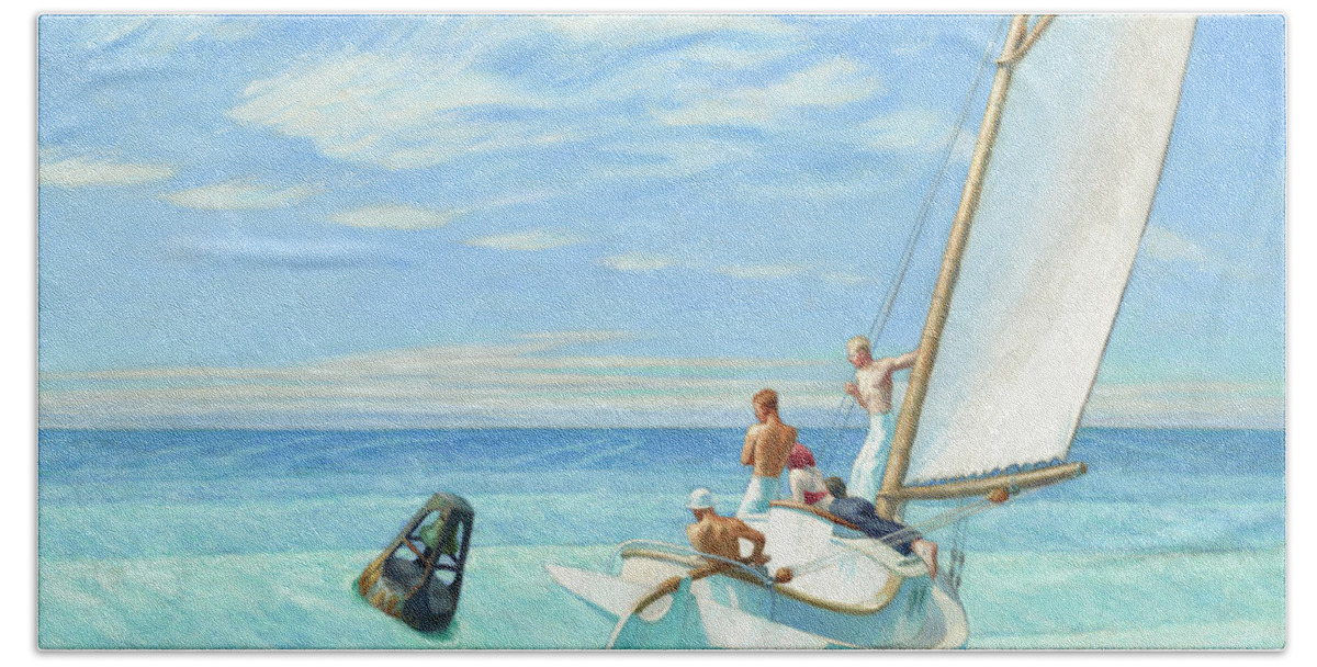 Hopper Beach Sheet featuring the painting Ground Swell #2 by Edward Hopper