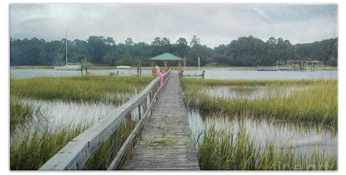 Lowcountry Dock Beach Towel featuring the photograph Lowcountry Dock #2 by Dustin K Ryan