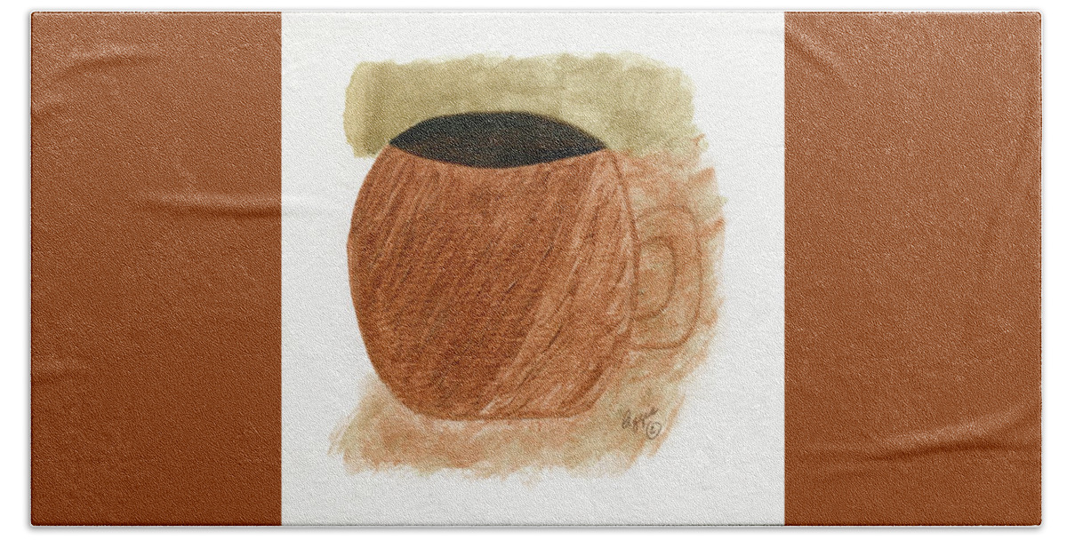 Cup Beach Towel featuring the painting Mug Moments #2 by Stephanie Agliano
