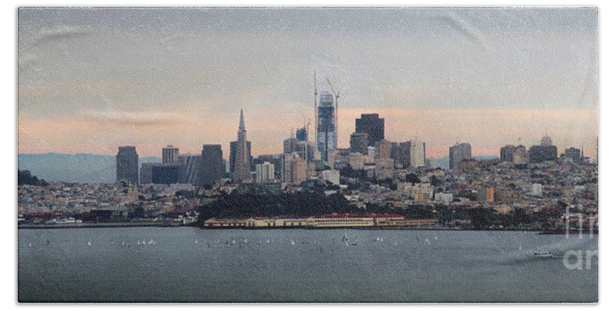 Downtown Skyline Beach Towel featuring the photograph San Francisco Skyline #3 by Wernher Krutein