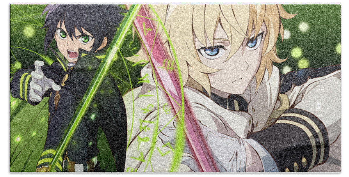 Seraph Of The End Beach Towel featuring the digital art Seraph of the End #2 by Super Lovely
