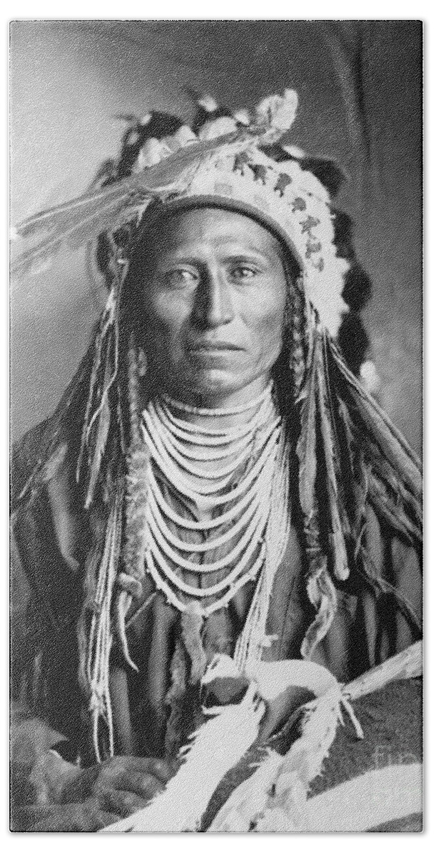 1899 Beach Towel featuring the photograph Shoshone Native American #2 by Granger
