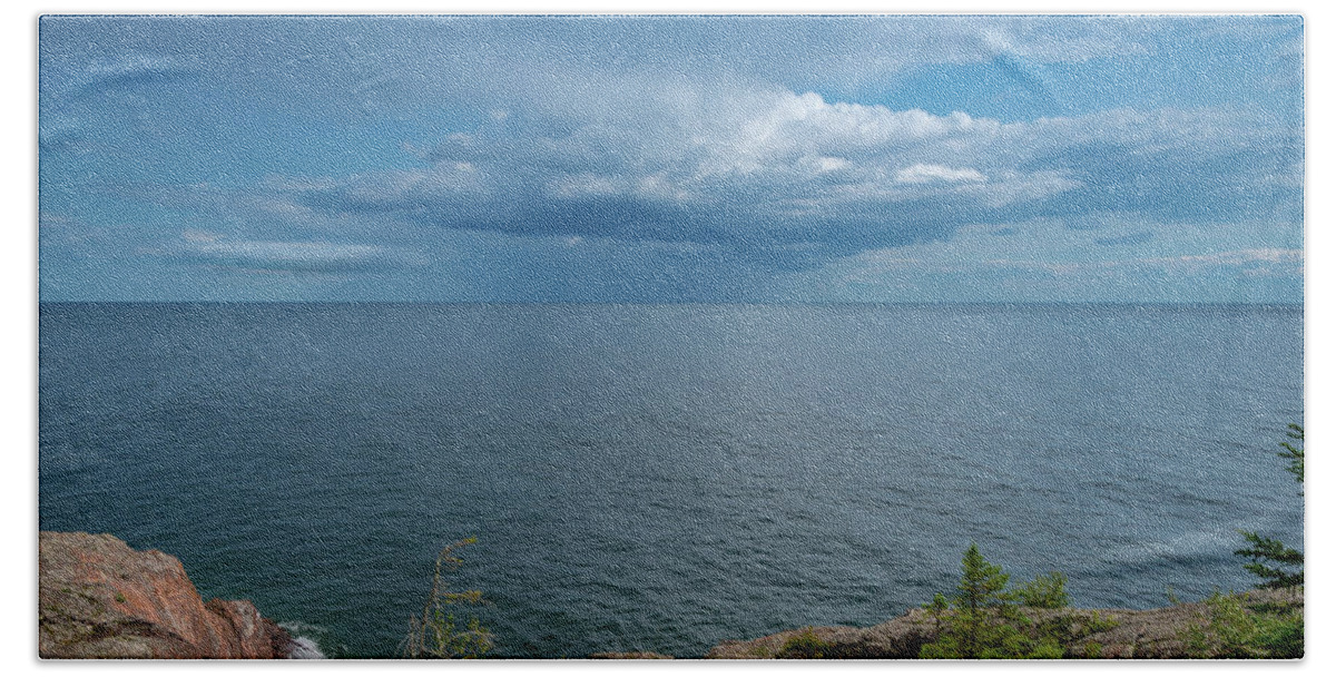 Lake Superior Beach Sheet featuring the photograph Summer Storm #2 by Gary McCormick