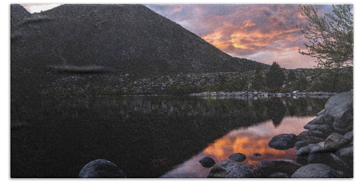 California Beach Towel featuring the photograph Sunset at Convict Lake #2 by Cat Connor