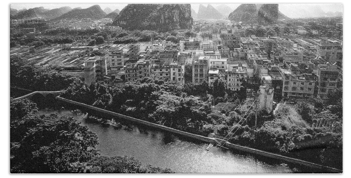 China Beach Towel featuring the photograph China Guilin landscape scenery photography #20 by Artto Pan