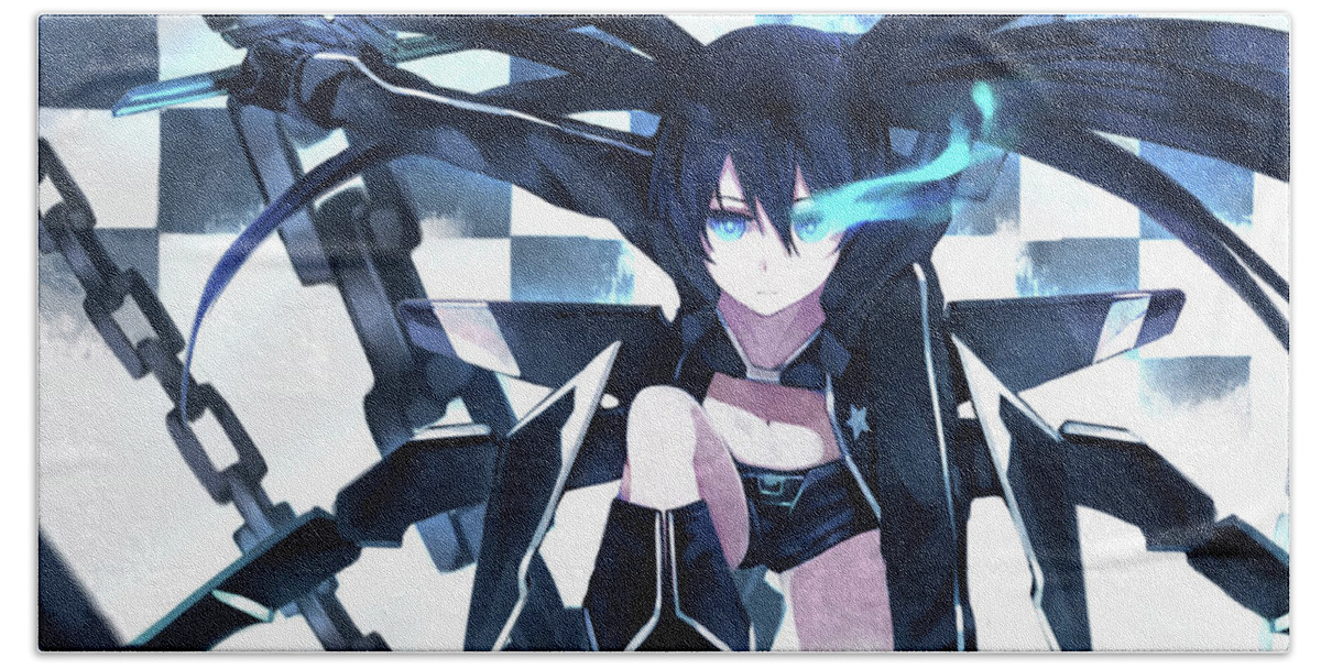 20079 Black Rock Shooter Beach Towel for Sale by Mery Moon