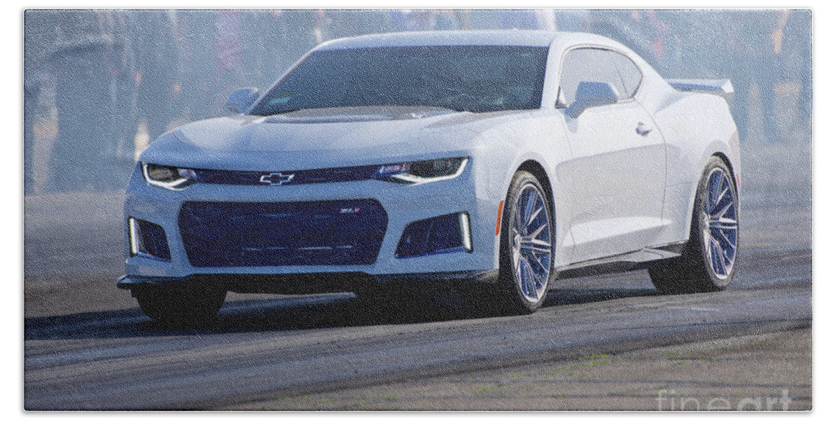 Automobile Beach Towel featuring the photograph 2015 Chevrolet Camaro ZL1 by Dave Koontz