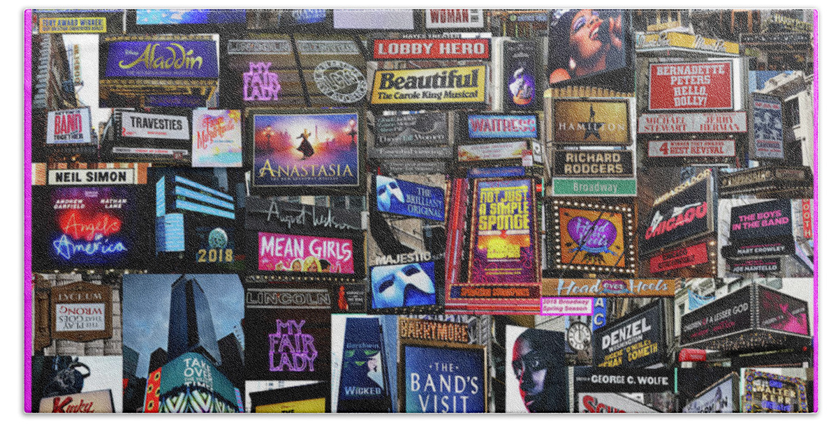 Broadway Beach Sheet featuring the photograph 2018 Broadway Spring Collage by Steven Spak