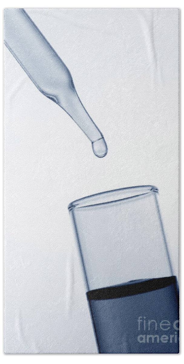 Test Beach Towel featuring the photograph Test Tube in Science Research Lab #25 by Olivier Le Queinec