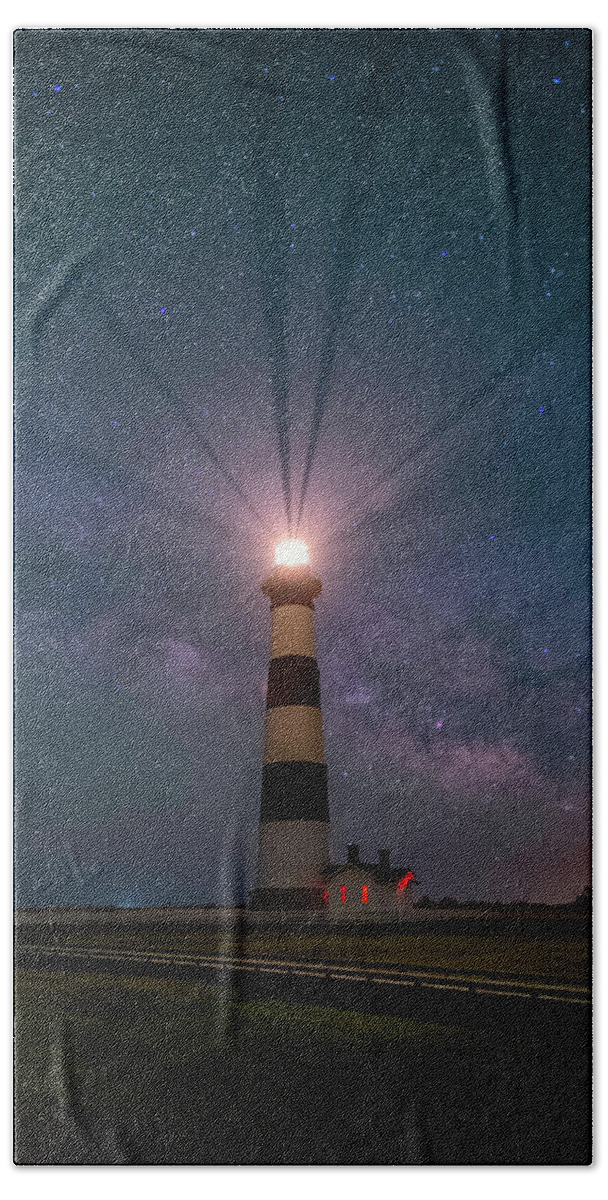 North Carolina Beach Towel featuring the photograph Bodie Lighthouse #4 by Robert Fawcett