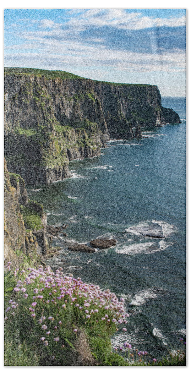 Ireland Beach Sheet featuring the photograph Cliffs Of Moher, Clare, Ireland #1 by Aidan Moran