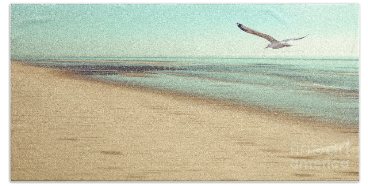 Beach Beach Towel featuring the photograph Desire Light Vintage by Hannes Cmarits