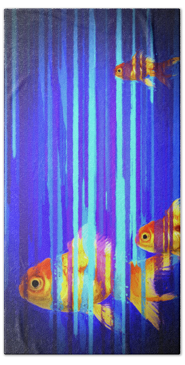 3 Beach Towel featuring the photograph 3 Fish by James Bethanis