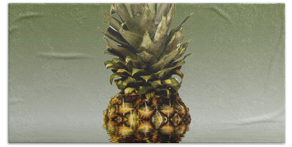 Pineapple Beach Sheet featuring the photograph Fresh ripe pineapple fruits #3 by David French