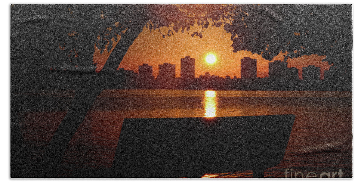  Beach Towel featuring the photograph 30- Sunrise In The Park by Joseph Keane