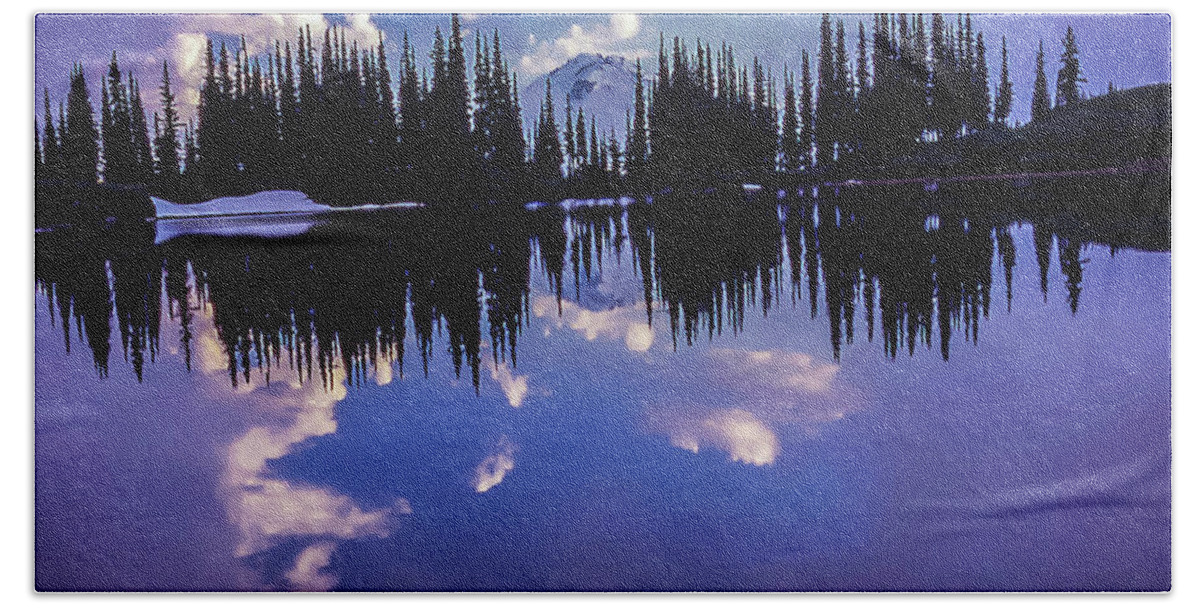 Cascade Range Beach Sheet featuring the photograph 35mm scan of Image Lake and Glacier Peak by Doug Scrima