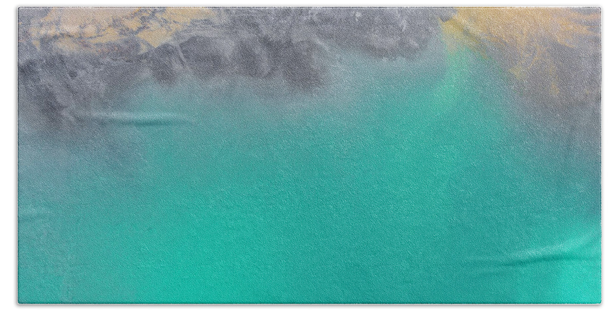 Fuel Beach Towel featuring the photograph Degraded landscape in Poland. Destroyed land. View from above. #4 by Mariusz Prusaczyk