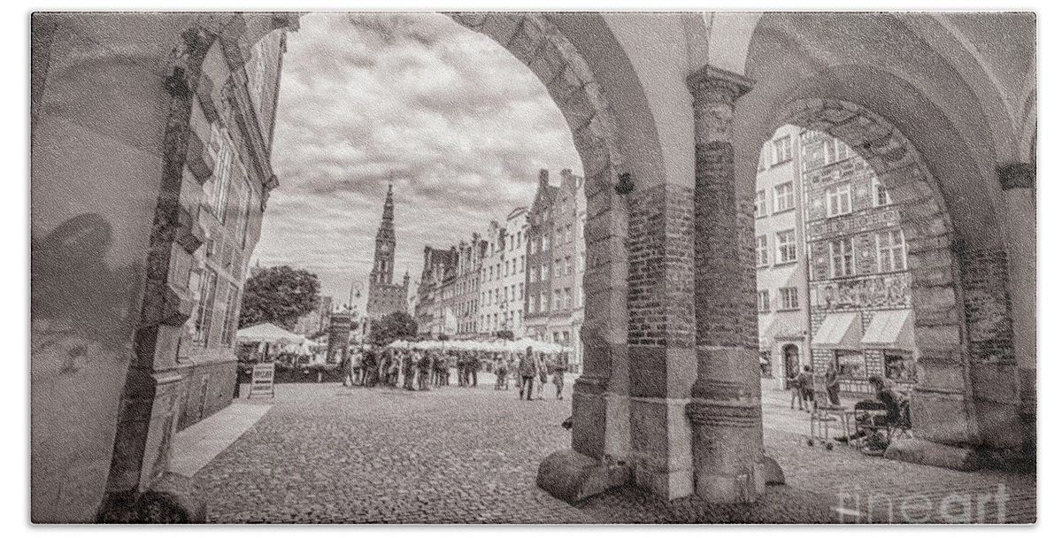 City Beach Towel featuring the photograph Green Gate, Long Market Street, Gdansk, Poland #4 by Mariusz Talarek