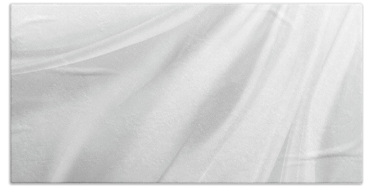 Silk Beach Towel featuring the photograph White silk #4 by Les Cunliffe