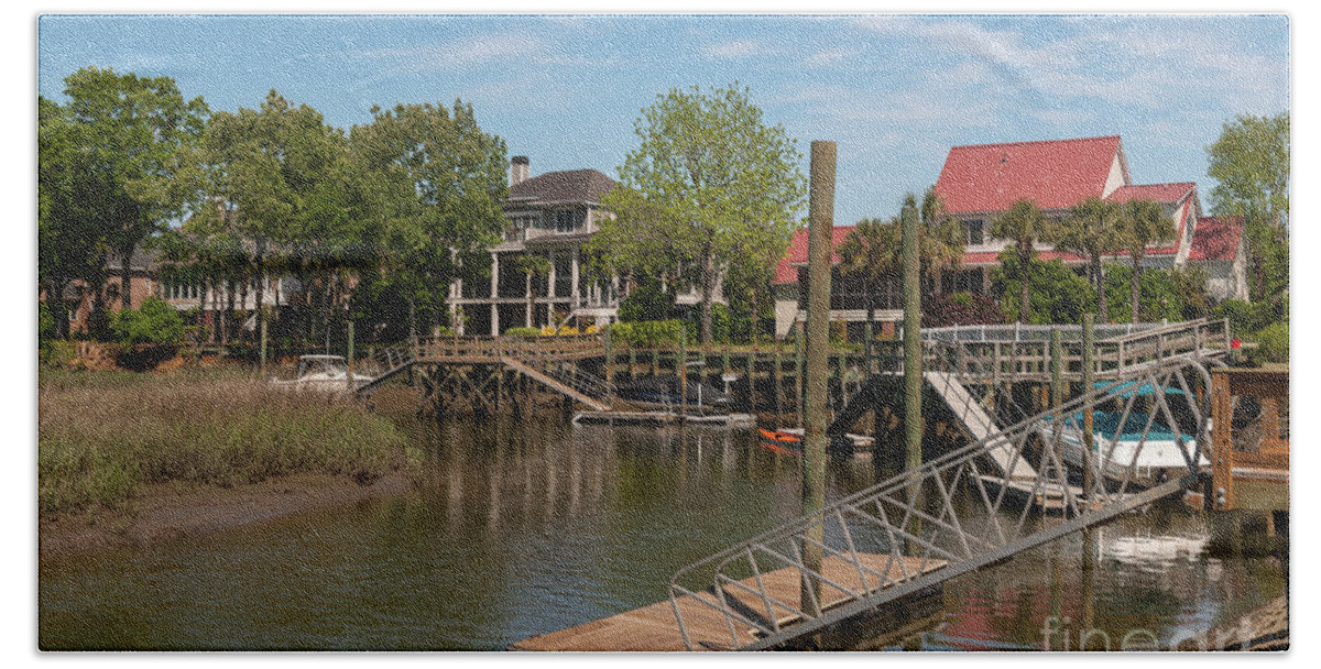 Dock Beach Towel featuring the photograph Dockside Dreams by Dale Powell