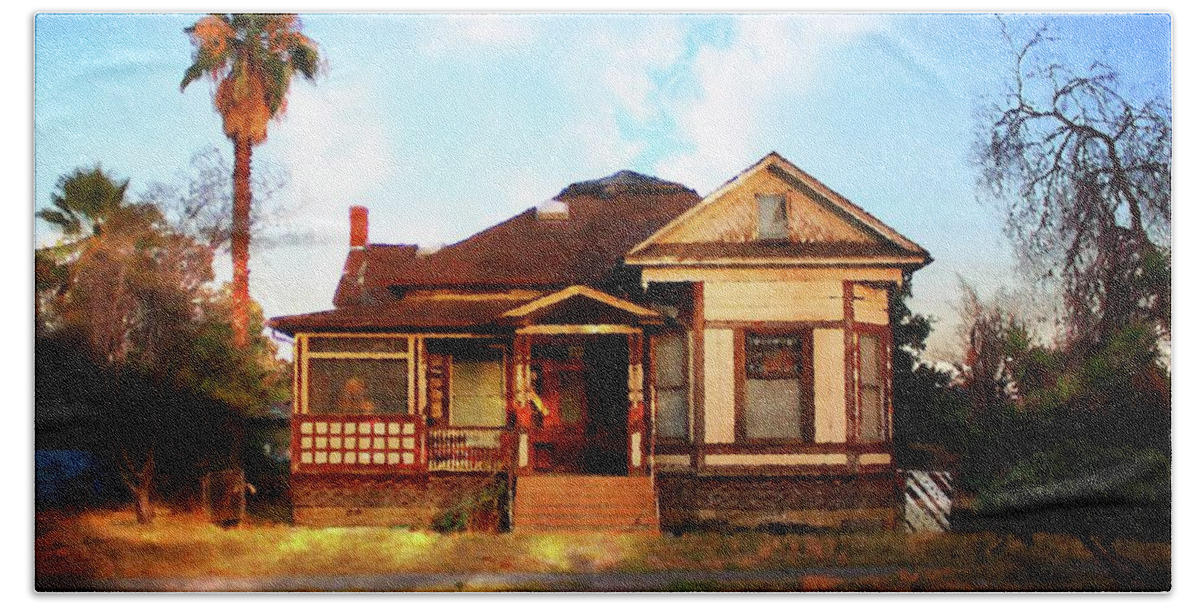 House Beach Towel featuring the photograph 441 D Street by Timothy Bulone