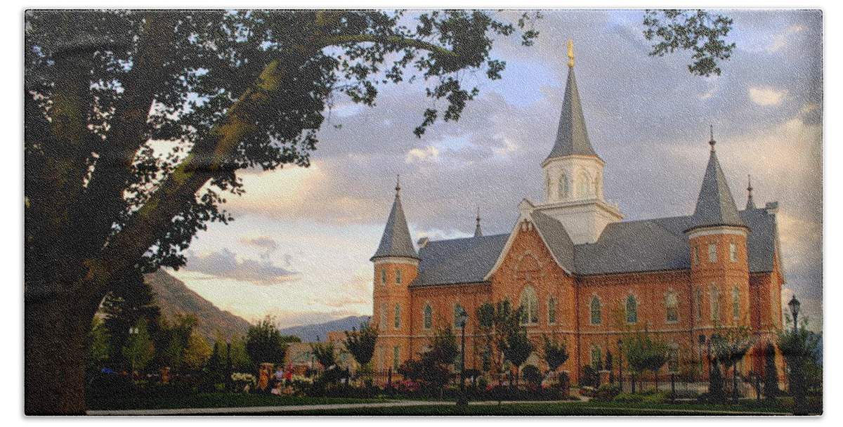 Lds Beach Towel featuring the photograph Provo City Center LDS Temple #5 by Nathan Abbott