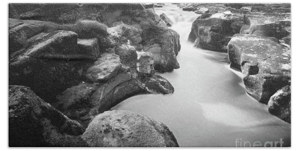 Bolton Abbey Beach Towel featuring the photograph Waterfall on The River Wharfe #5 by Mariusz Talarek