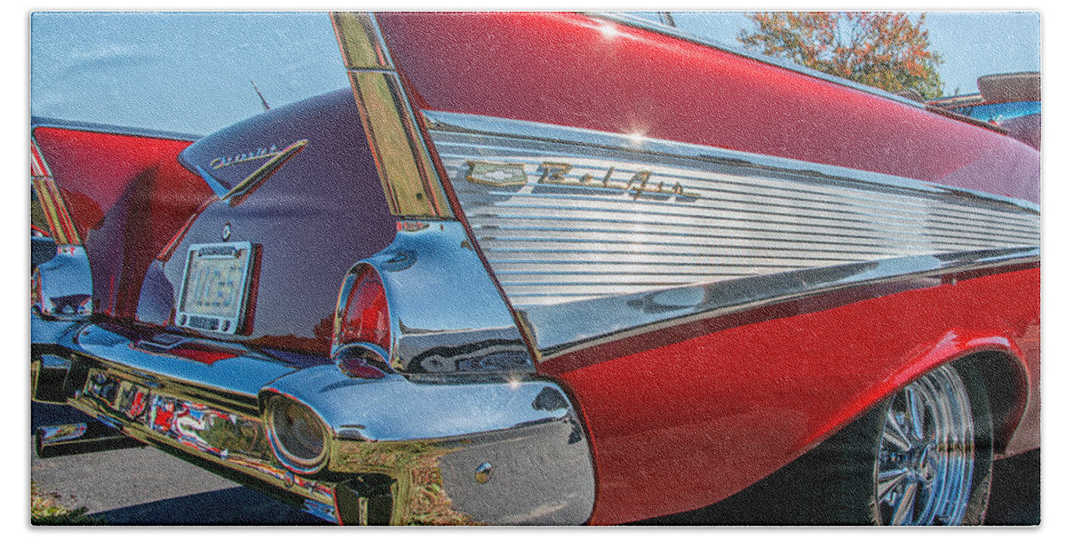 57 Chevy Beach Towel featuring the photograph 57 Chevy by Anthony Sacco