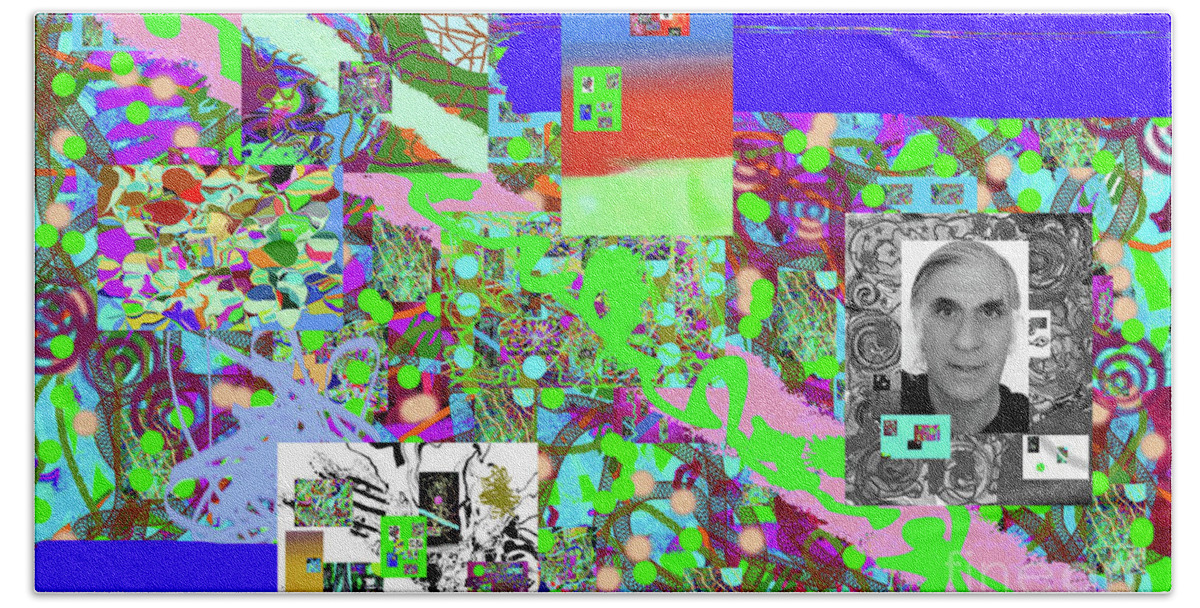 Walter Paul Bebirian Beach Towel featuring the digital art 6-19-2015babcdefghijklmn by Walter Paul Bebirian