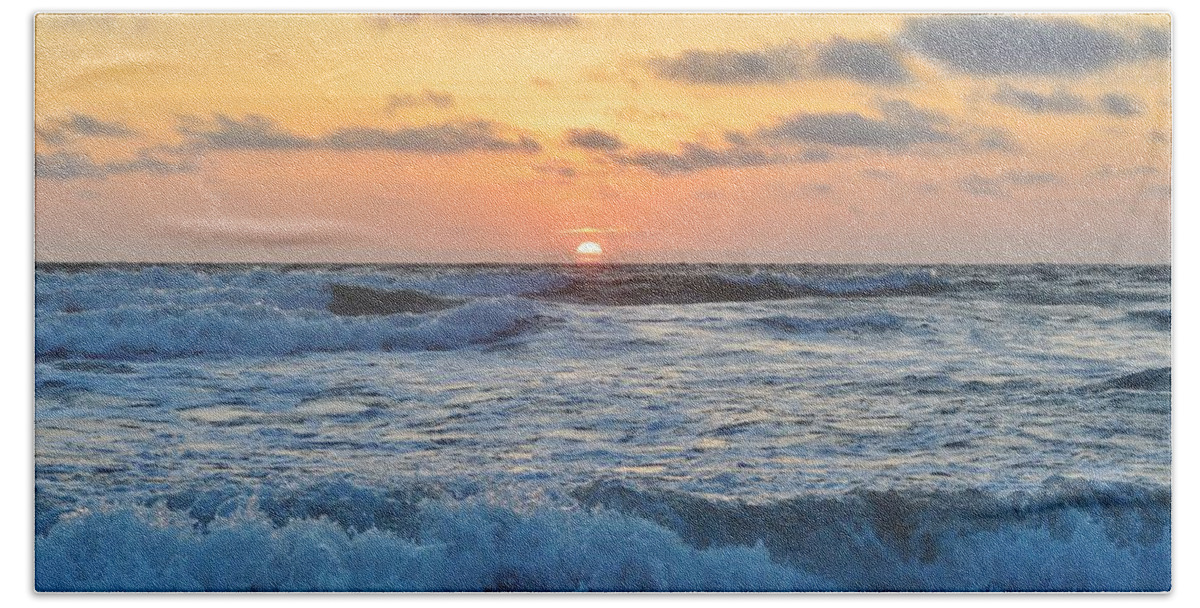 Sunrise Beach Sheet featuring the photograph 6/26 OBX Sunrise by Barbara Ann Bell