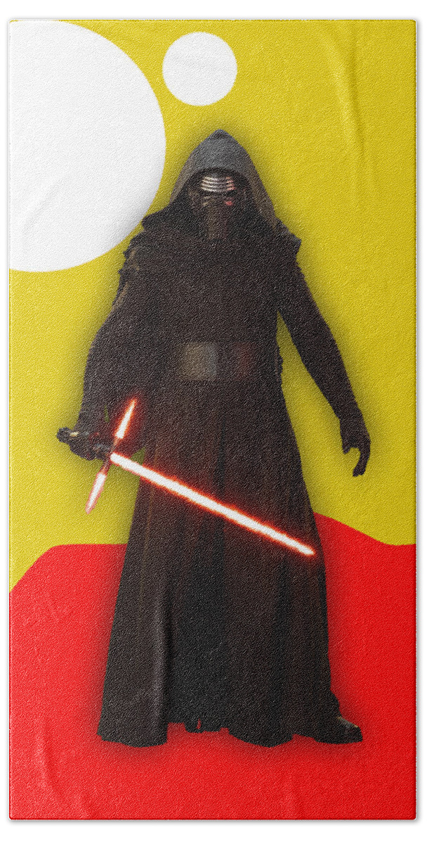 Kylo Ren Beach Towel featuring the mixed media Star Wars Kylo Ren Collection #6 by Marvin Blaine