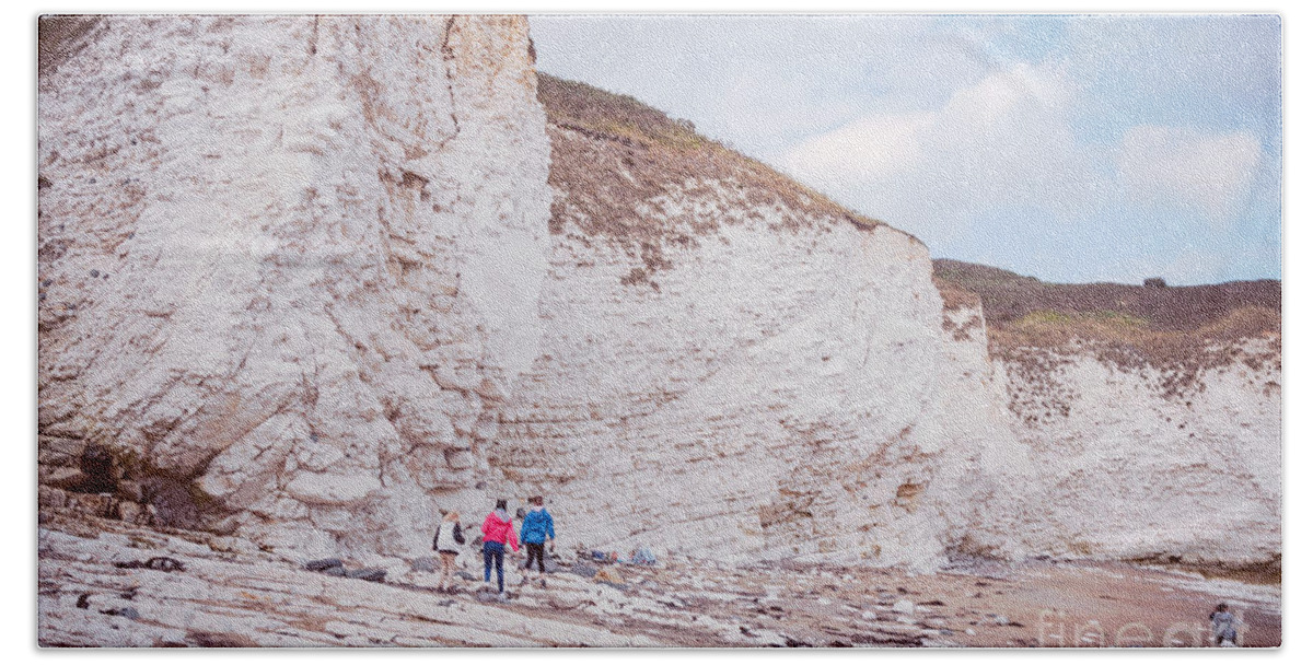 Cliffs Beach Towel featuring the photograph Flamborough Head, North Yorkshire, UK #8 by Mariusz Talarek