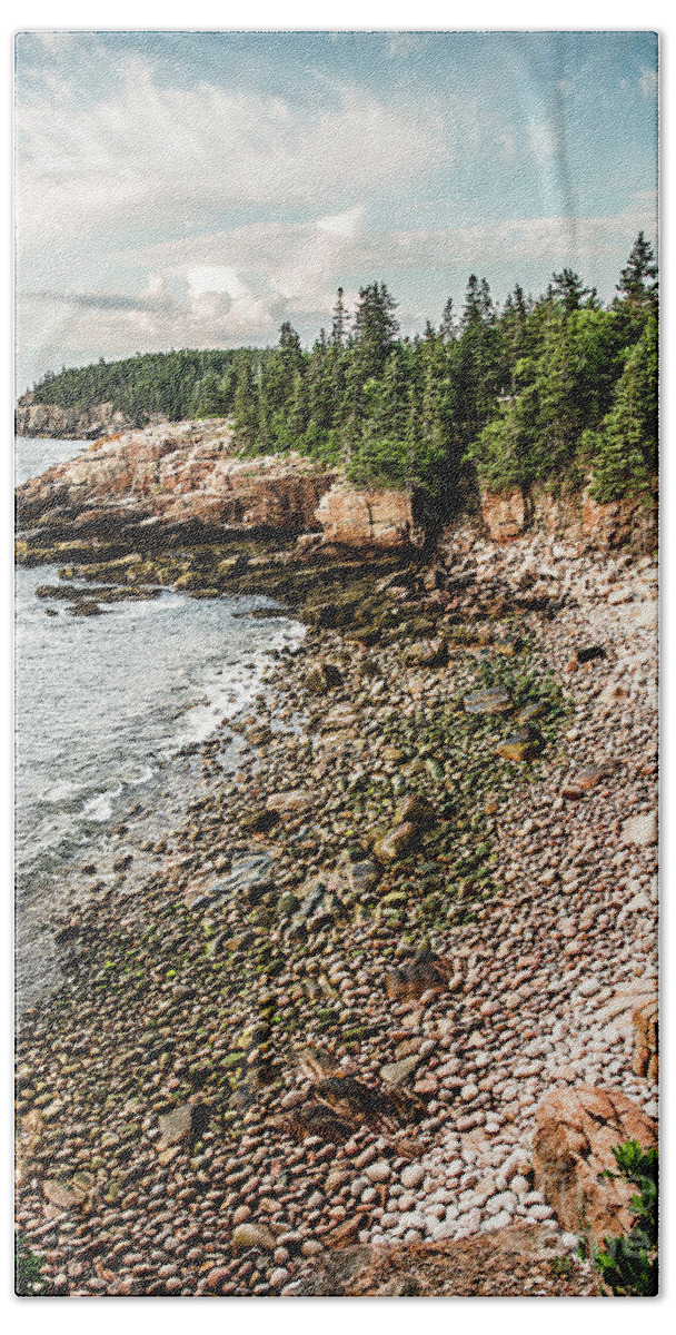 Acadia National Park Beach Towel featuring the photograph A Beautiful View by Susan Garver