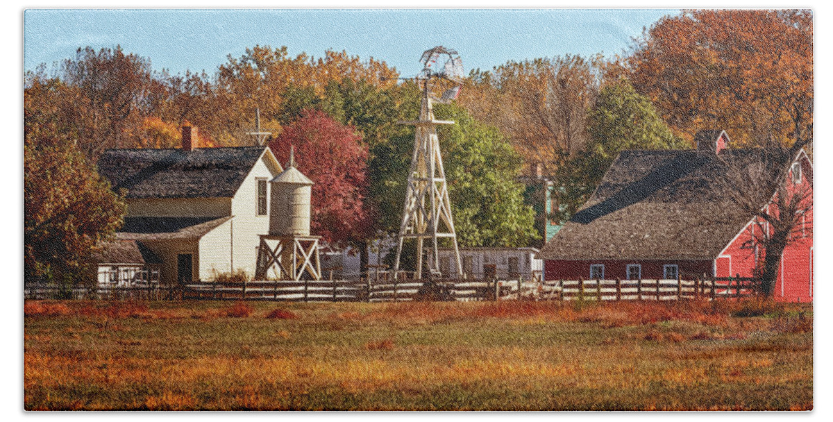 Farm Beach Sheet featuring the photograph A Country Autumn by Susan Rissi Tregoning