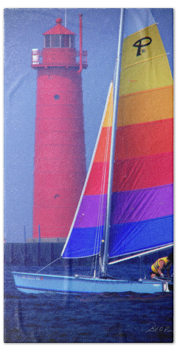 Photograph Beach Towel featuring the photograph A Day of Sailing by Frederic A Reinecke