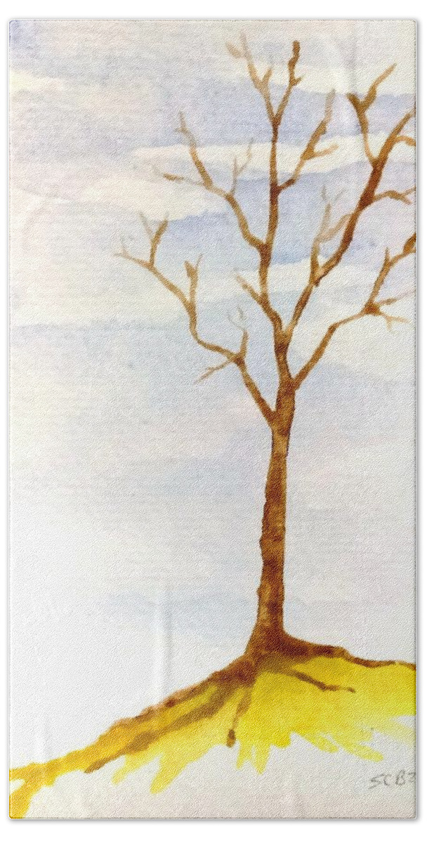 Tree Beach Towel featuring the painting A Fall Afternoon by Stacy C Bottoms