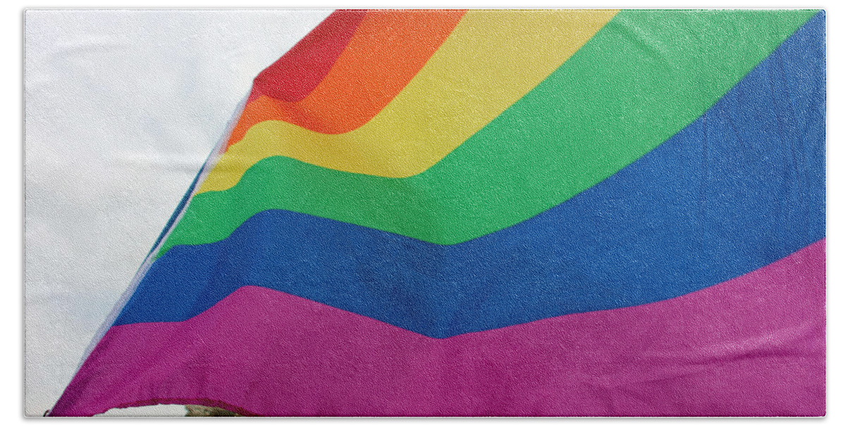 Rainbow Beach Towel featuring the photograph A Gay Day At The Supreme Court by Cora Wandel