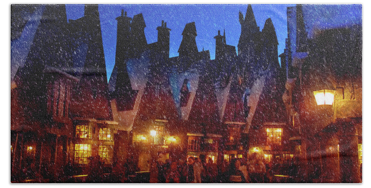 Harry Potter Beach Towel featuring the photograph A Hogsmeade Christmas Blank by Mark Andrew Thomas