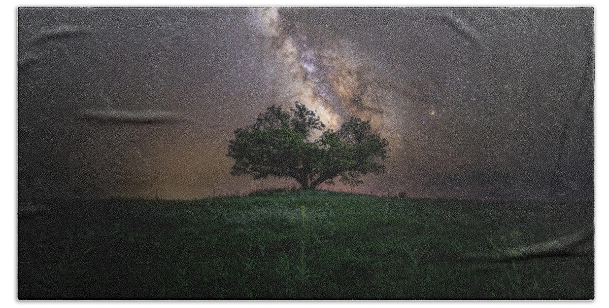 Milky Way Beach Towel featuring the photograph A Sky Full Of Stars by Aaron J Groen